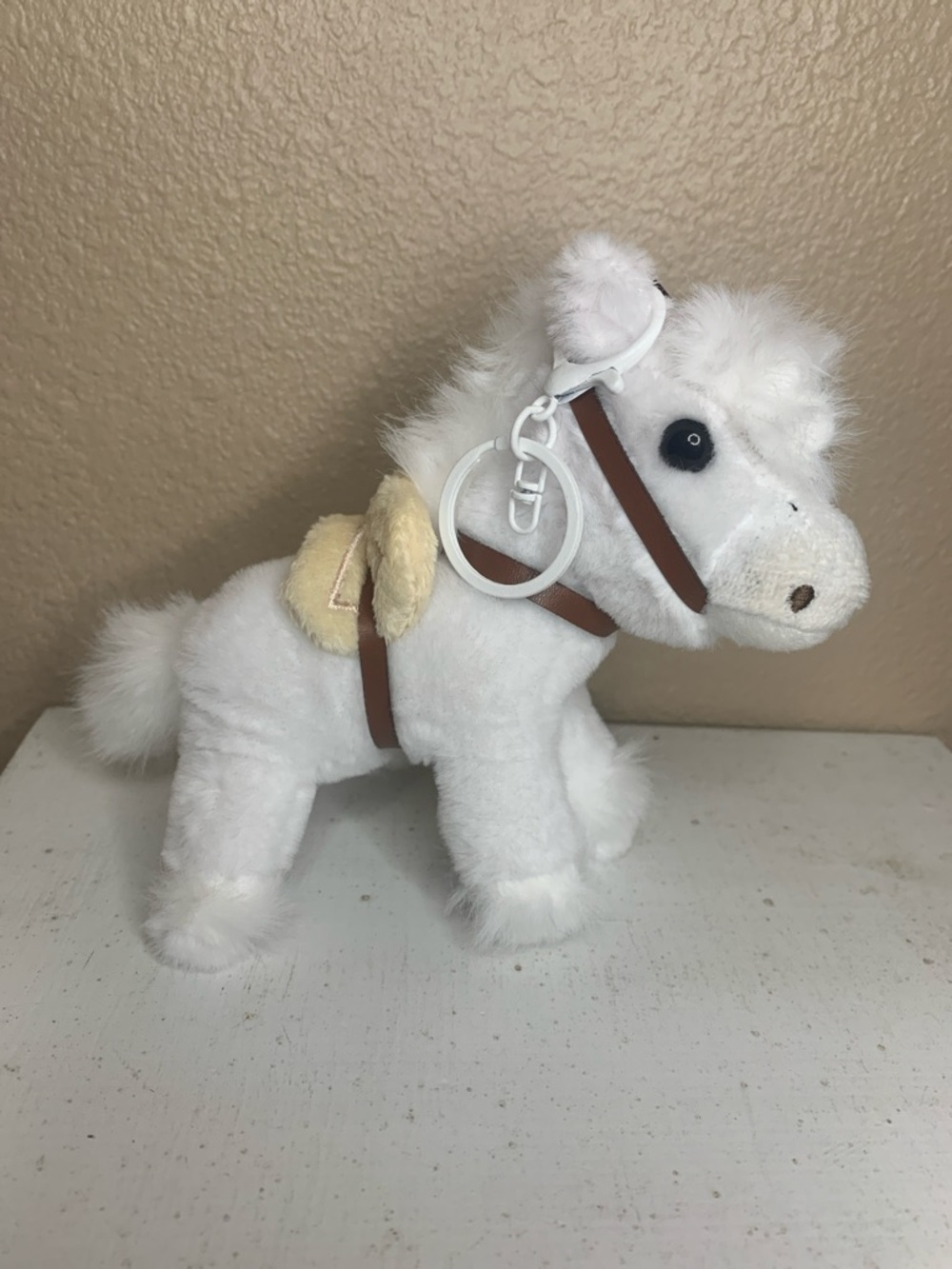 HORSE White Keychain Bag Charm
